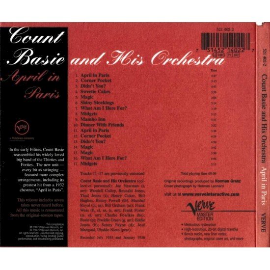 Compre aqui o Cd - Count Basie And His Orchestra, April In Paris