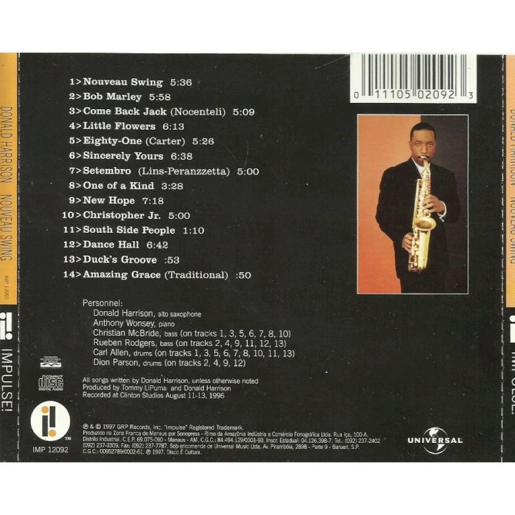 Cd Donald Harrison, Nouveau Swing. Adquira pelo Whats 11912915070
