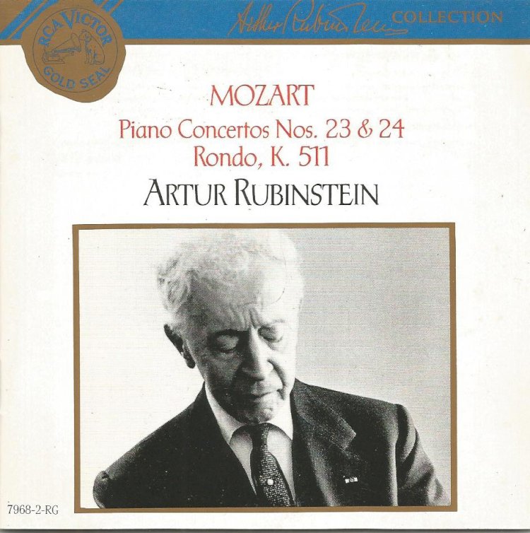 Compre aqui o Cd - Mozart Piano Concertos Nos. 23 & 24, Artur Rubinstein