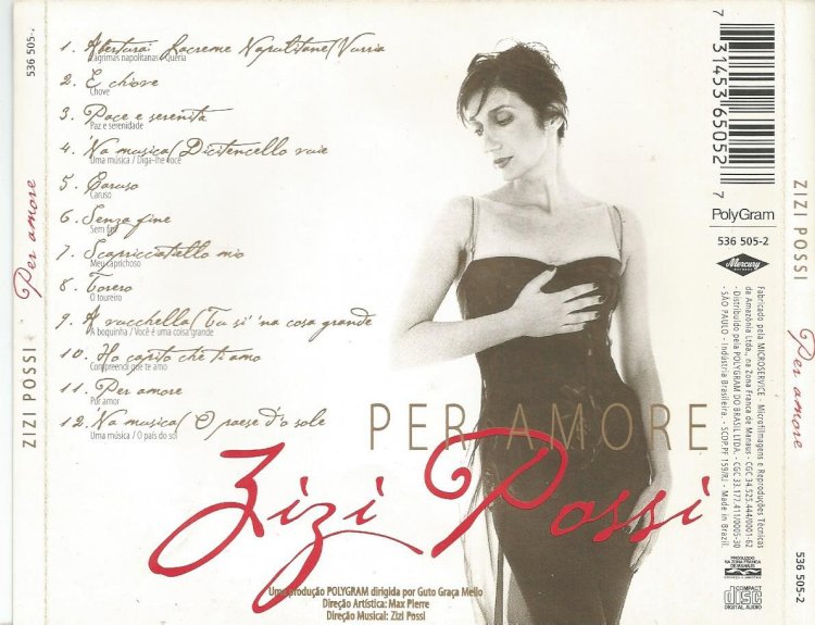 Compre aqui o Cd - Zizi Possi, Per Amore