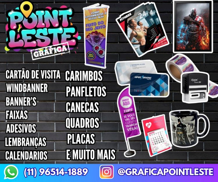 Gráfica Point Leste - Atendemos Todo o Brasil - WhatsApp 11 96514  1889