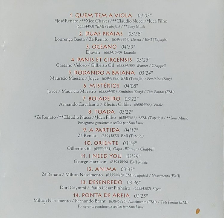 Cd O Melhor de Boca Livre, Incluindo Toada