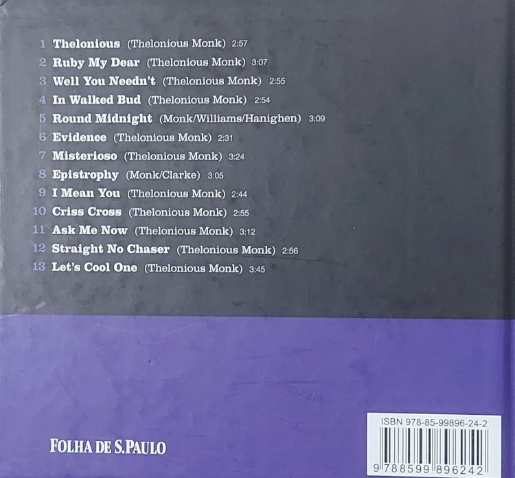 Cd Thelonius Monk + Livreto, Coleção Folha Clássicos do Jaz 8