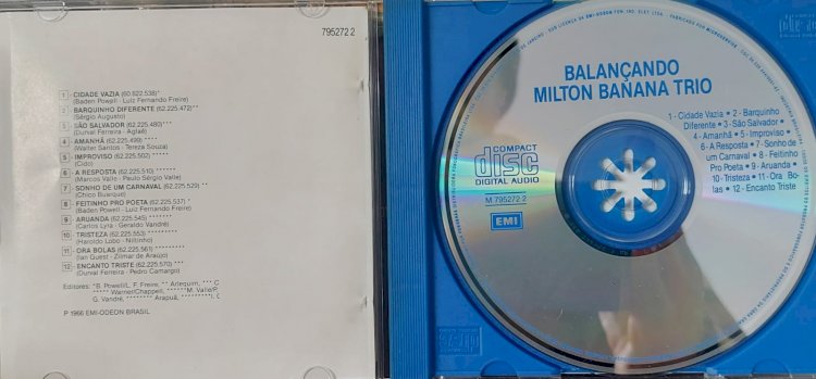 Cd Milton Banana Trio, Balançando - Envio imediato