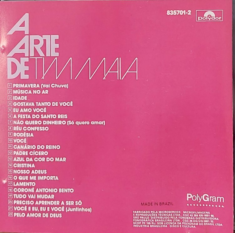 Cd A Arte de Tim Maia. Adquira pelo Whats 11 912915070