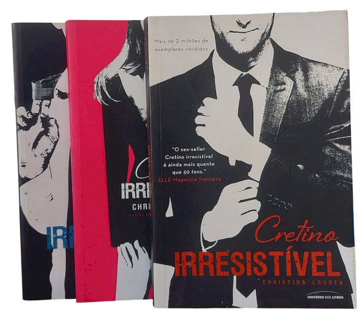Coleção Christina Lauren, 3 Livros, Cretino Irresistível, Cretina Irresistível, Estranho Irresistível - Seminovos