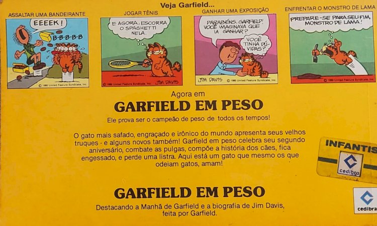 Garfield Em Peso, Jim Davis, Cedibra, Edição 1982