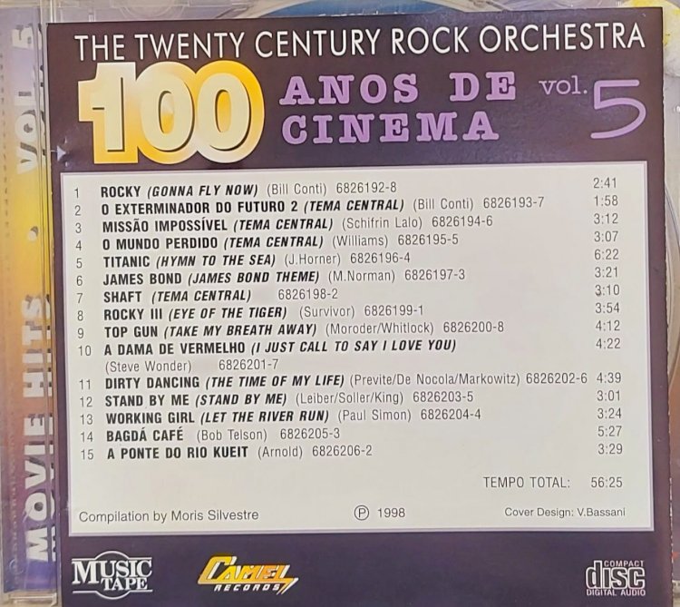 Cd 100 Anos de Cinema, Volume 5, The Twenty Century Rock Orchestra. Adquira pelo Whats 11 912915070