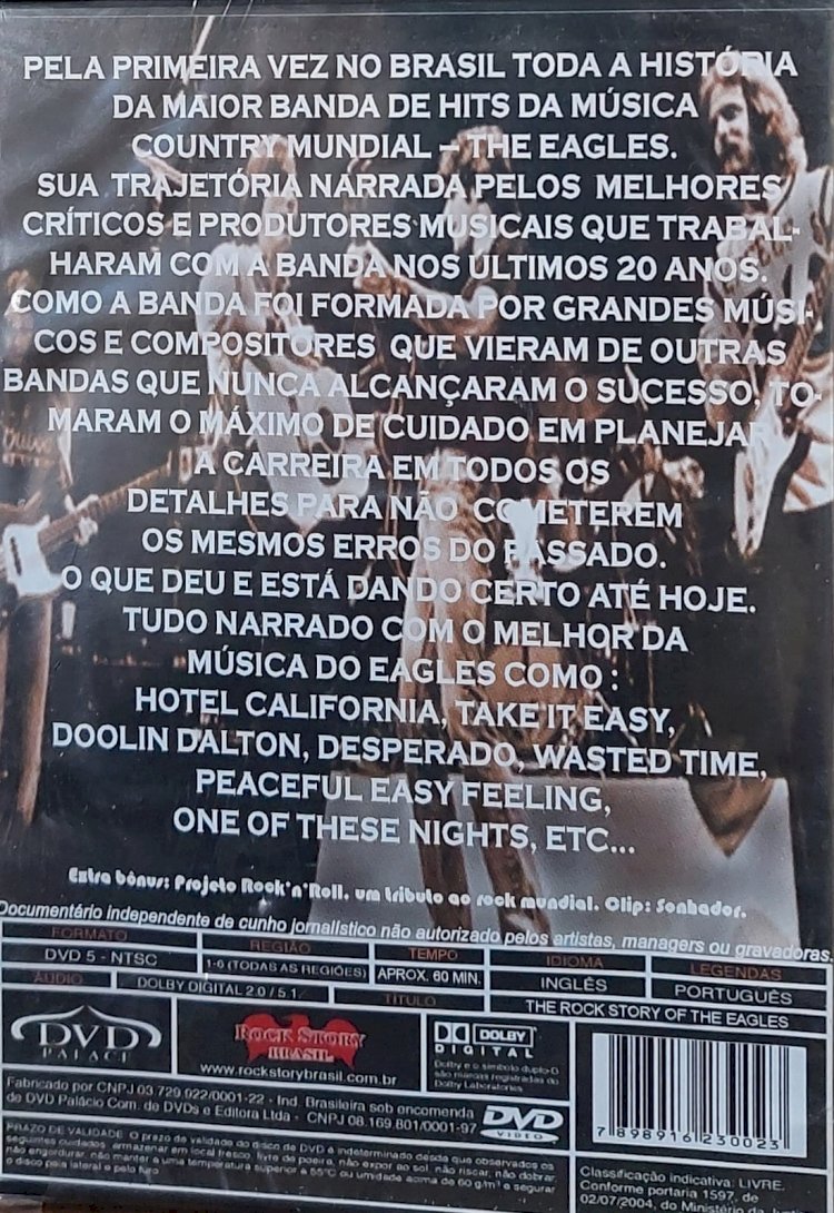 Dvd The Rock Story Of The Eagles, Lacrado. Adquira pelo Whats 11 912915070