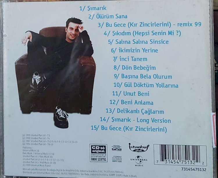 Cd Tarkan, Incluindo o Sucesso das Arabias, Simarik. Adquira pelo Whats 11 912915070