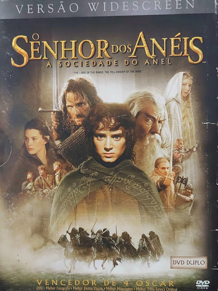 Dvd O Senhor dos Anéis, A Sociedade do Anel, Versão Widescreen, Dvd Duplo