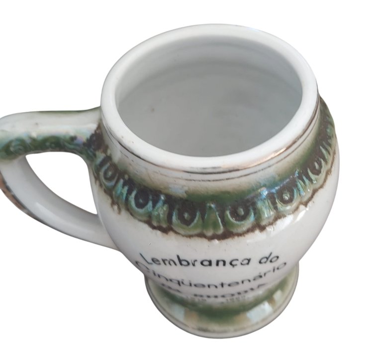 Caneca Antiga Lembrança do Cinqüentenário da Rhodia 1919 a 1969, Festas Juninas. Adquira pelo Whats 11 912915070