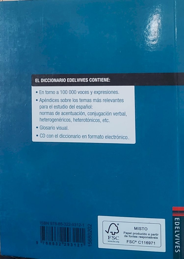 Diccionario Edelvives, Espanol-Portugues, Português-Espanol, Sem Cd. Adquira pelo Whats 11 912915070