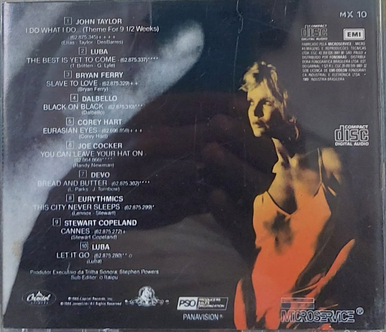 Cd 9 1/2 Weeks, Original Motion Picture Soundtrack. Adquira pelo Whats 11 912915070