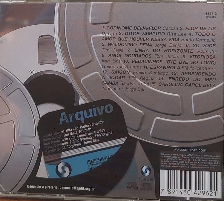 Cd Arquivo, Som Livre. Adquira pelo Whats 11 912915070
