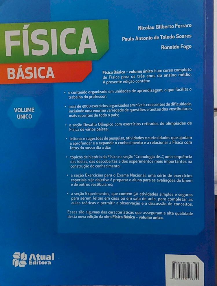 Física Básica, Volume Único, Nicolau, Toledo, Ronaldo. Adquira pelo Whats 11 912915070