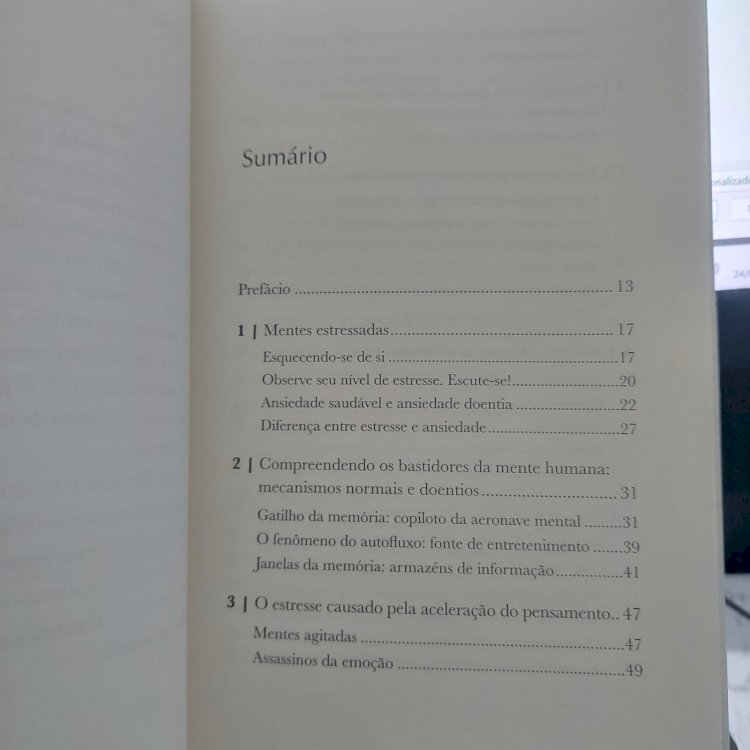 Ansiedade 2, Autocontrole, Como Controlar o Estresse e Manter o Equilibrio, Augusto Cury. Adquira pelo Whats 11 912915070